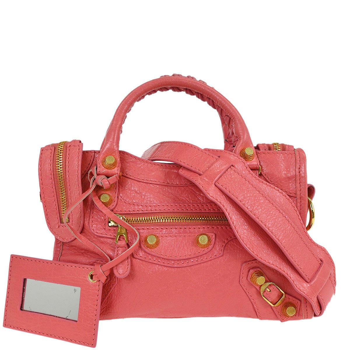 Balenciaga Pink Mini City 2way Shoulder Handbag