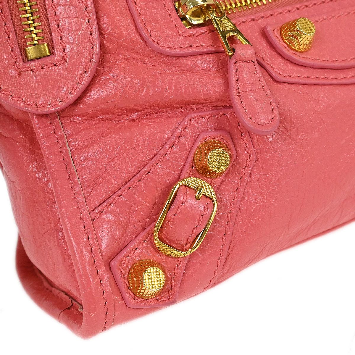 Balenciaga Pink Mini City 2way Shoulder Handbag