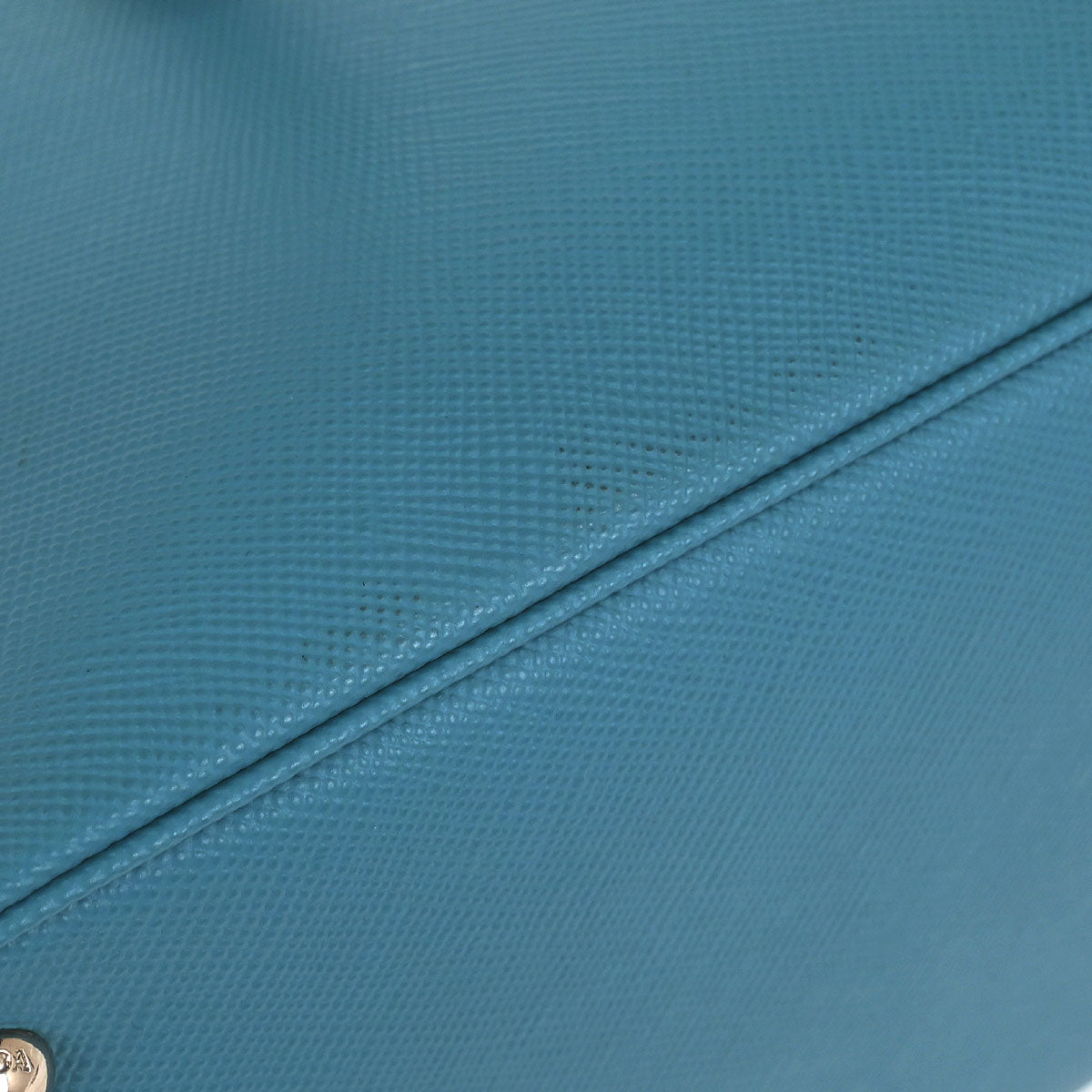 Prada Turquoise Blue Leather 2way Shoulder Tote Handbag