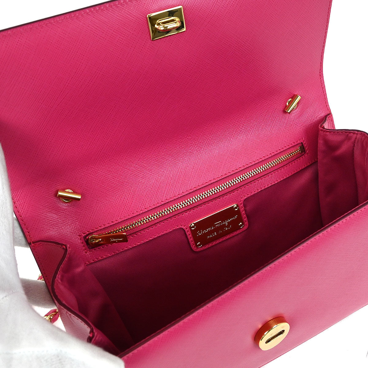 Salvatore Ferragamo Pink Vara Bow Shoulder Bag