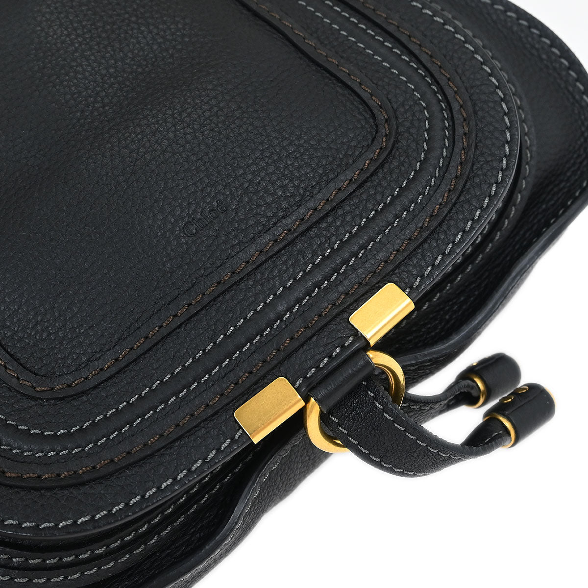 Chloe Black Leather Marcie 2way Shoulder Handbag