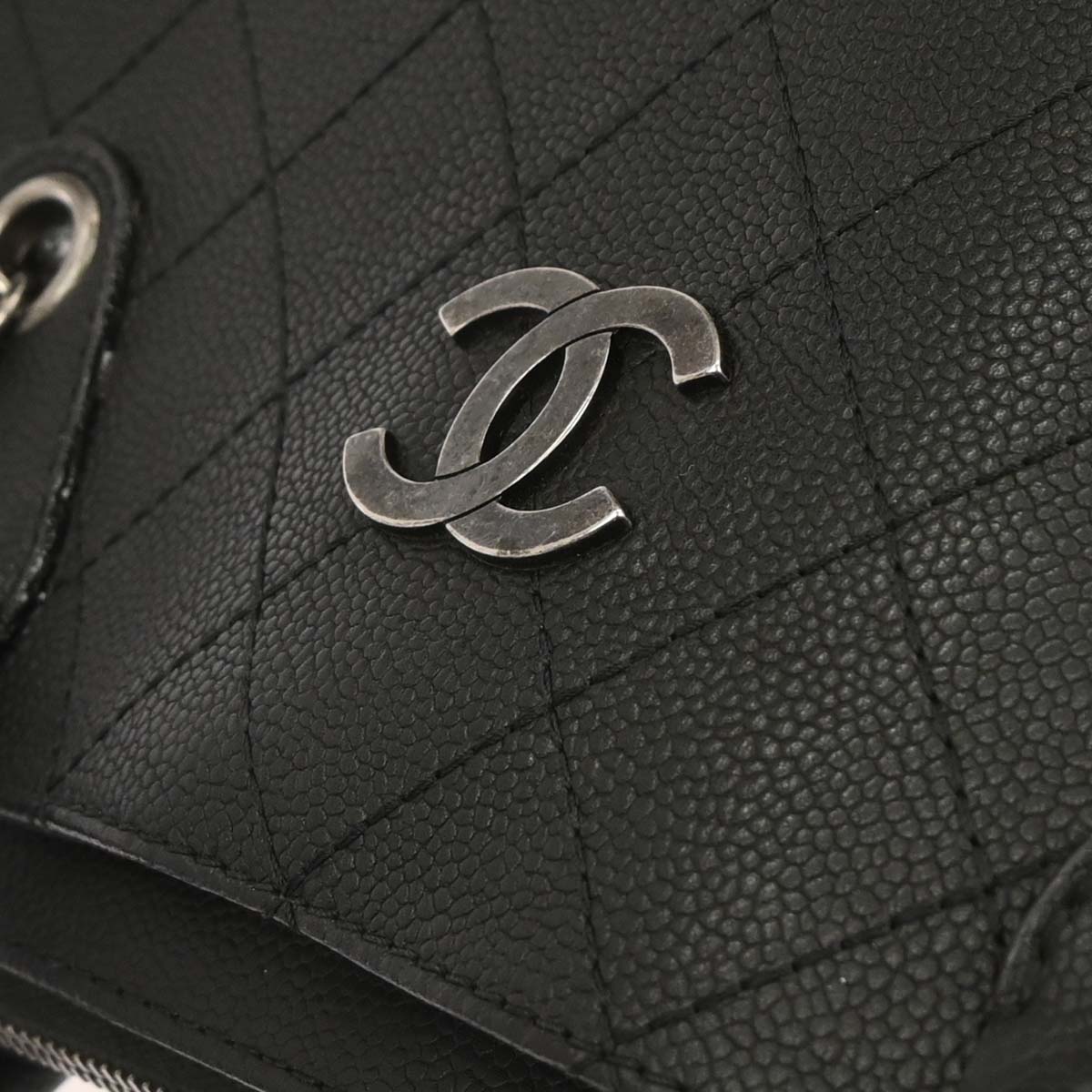 Chanel 2016-2017 Black Caviar Urban Shopping Tote 2way Shoulder Handbag