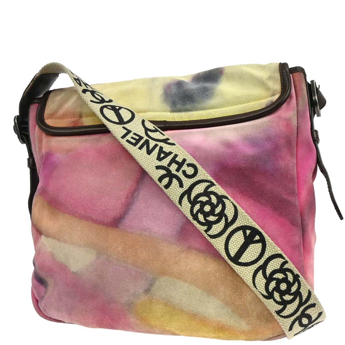 Chanel 2014-2015 Yellow Suede Flap Shoulder Bag