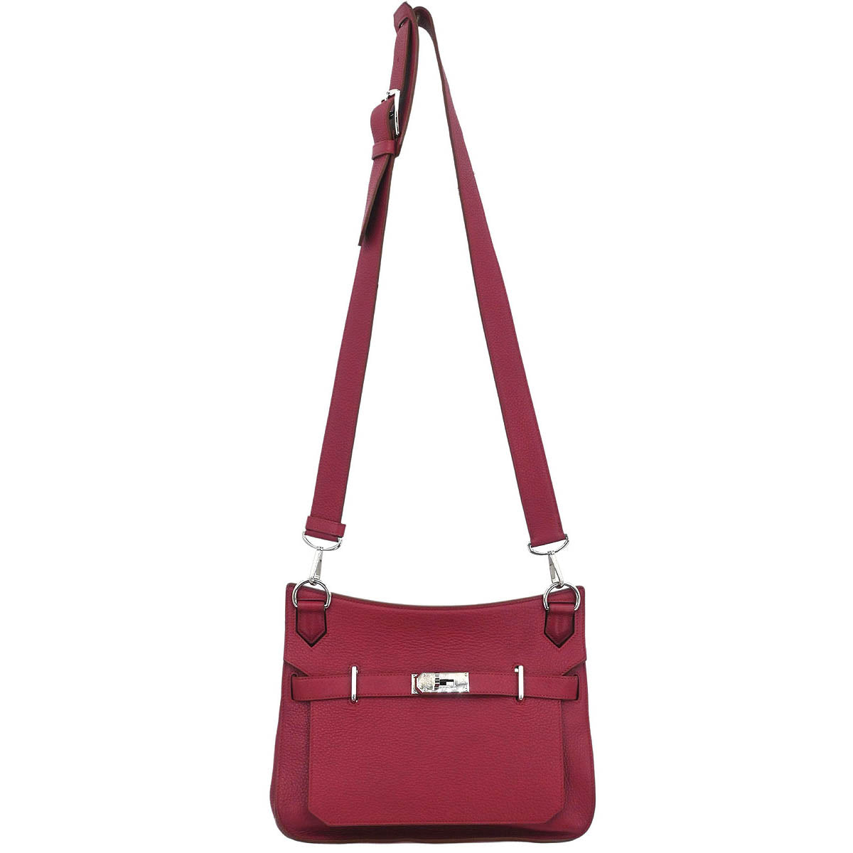 Hermes 2014 Ruby Taurillon Clemence Jypsiere 31 Shoulder Bag