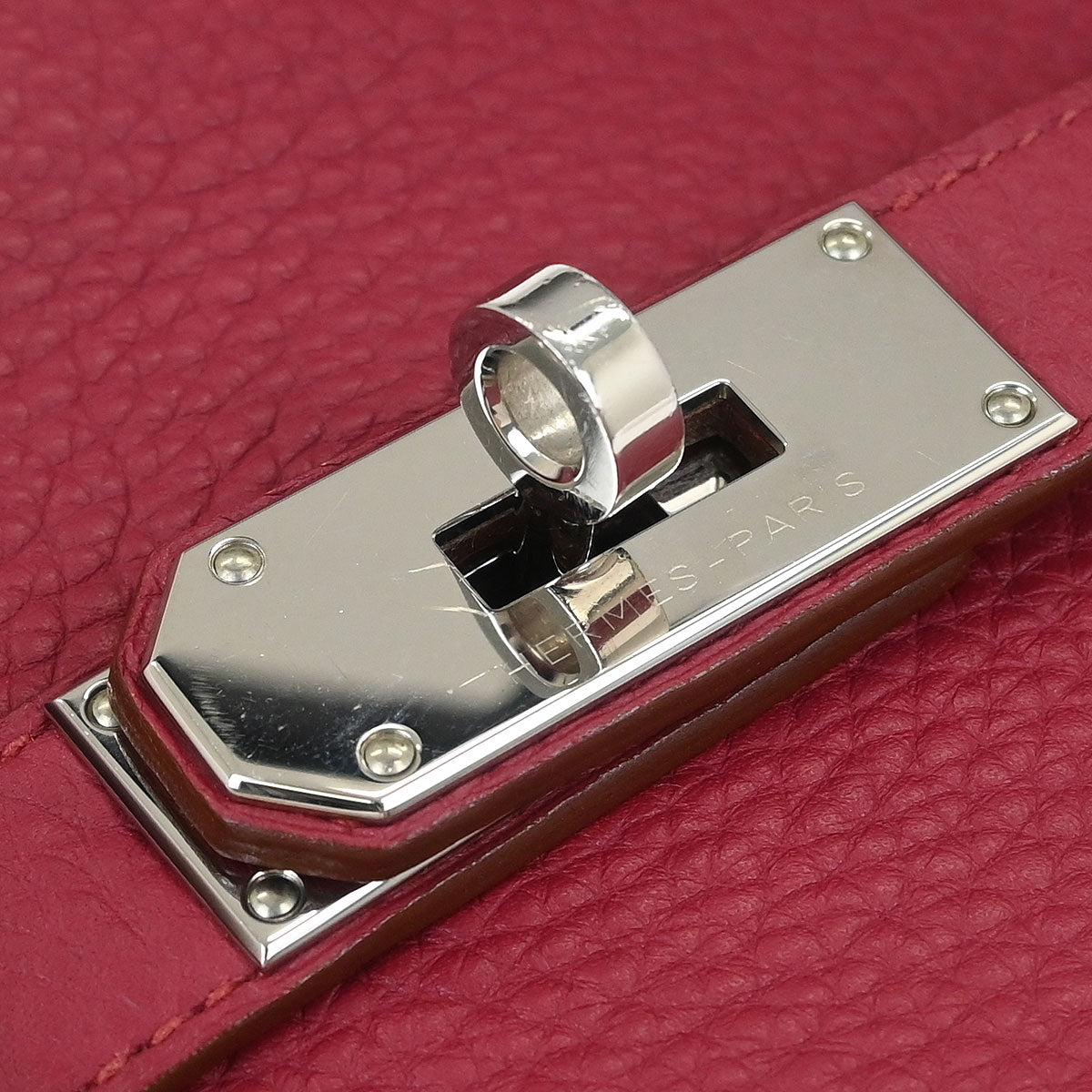 Hermes 2014 Ruby Taurillon Clemence Jypsiere 31 Shoulder Bag