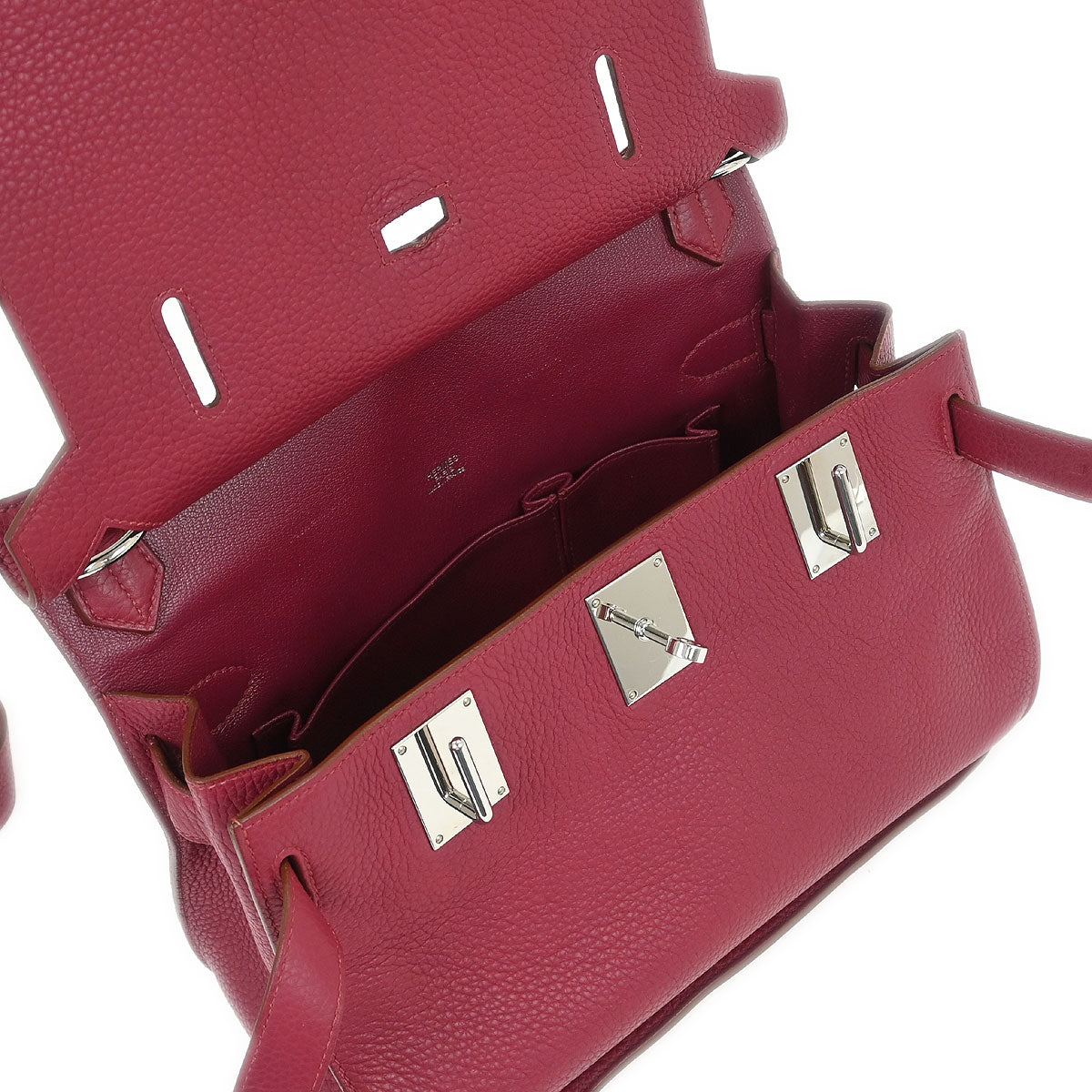 Hermes 2014 Ruby Taurillon Clemence Jypsiere 31 Shoulder Bag