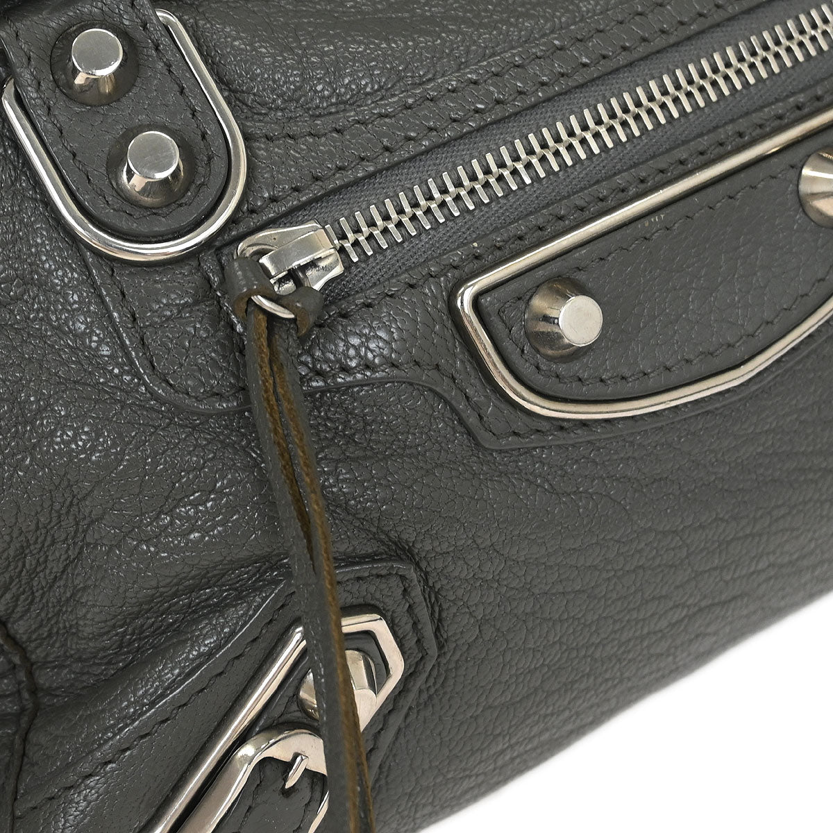 Balenciaga Gray The City Mini Handbag