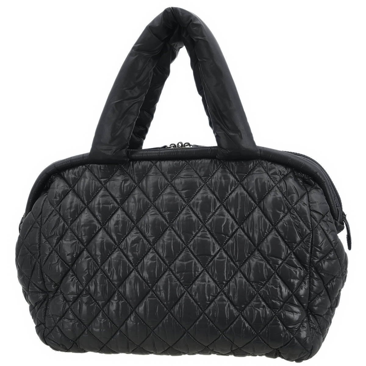 Chanel 2011 Black Nylon Coco Cocoon Bowling Bag Handbag