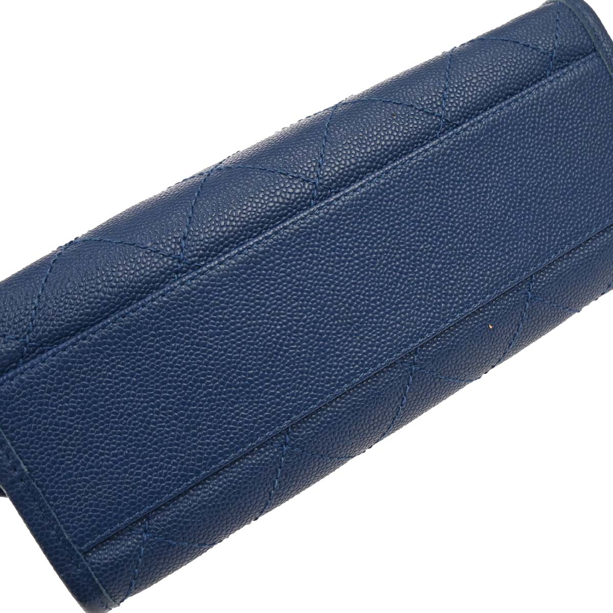 Chanel 2014-2015 Blue Caviar Deauville Bowling 2way Shoulder Handbag