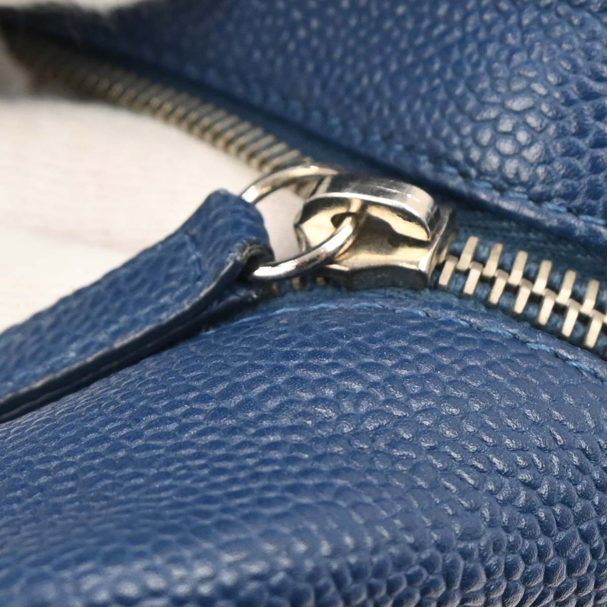 Chanel 2014-2015 Blue Caviar Deauville Bowling 2way Shoulder Handbag