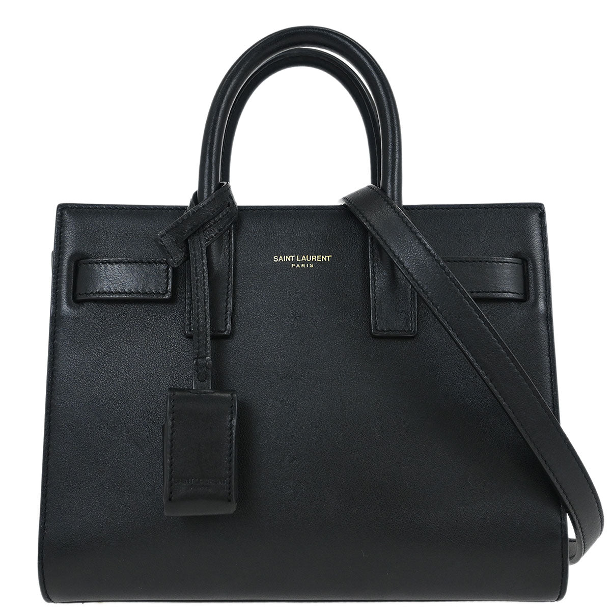 Saint Laurent Black Sac de Jour 2way Shoulder Handbag