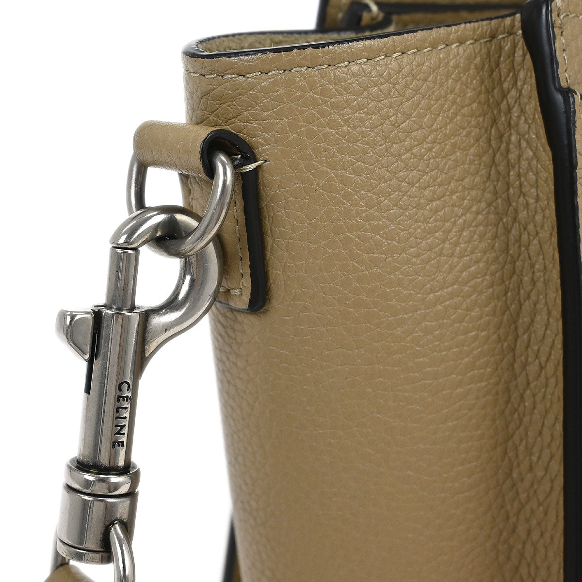 Celine Brown Leather Nano Luggage Tote Bag