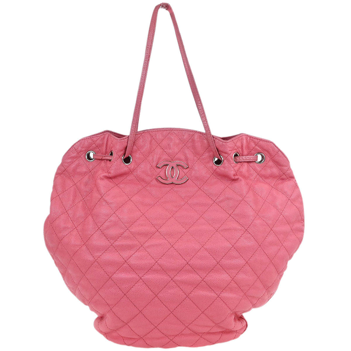 Chanel Pink Caviar Tote Drawstring Handbag