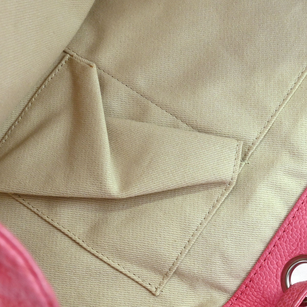 Chanel Pink Caviar Tote Drawstring Handbag
