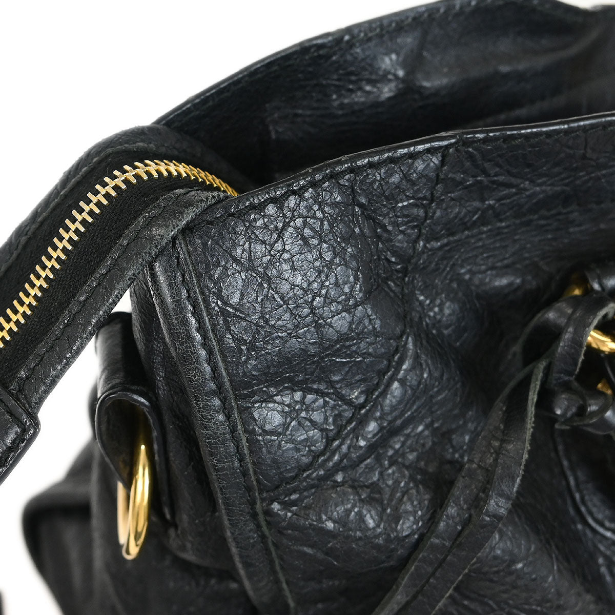 Balenciaga Black The Giant City 2way Shoulder Handbag