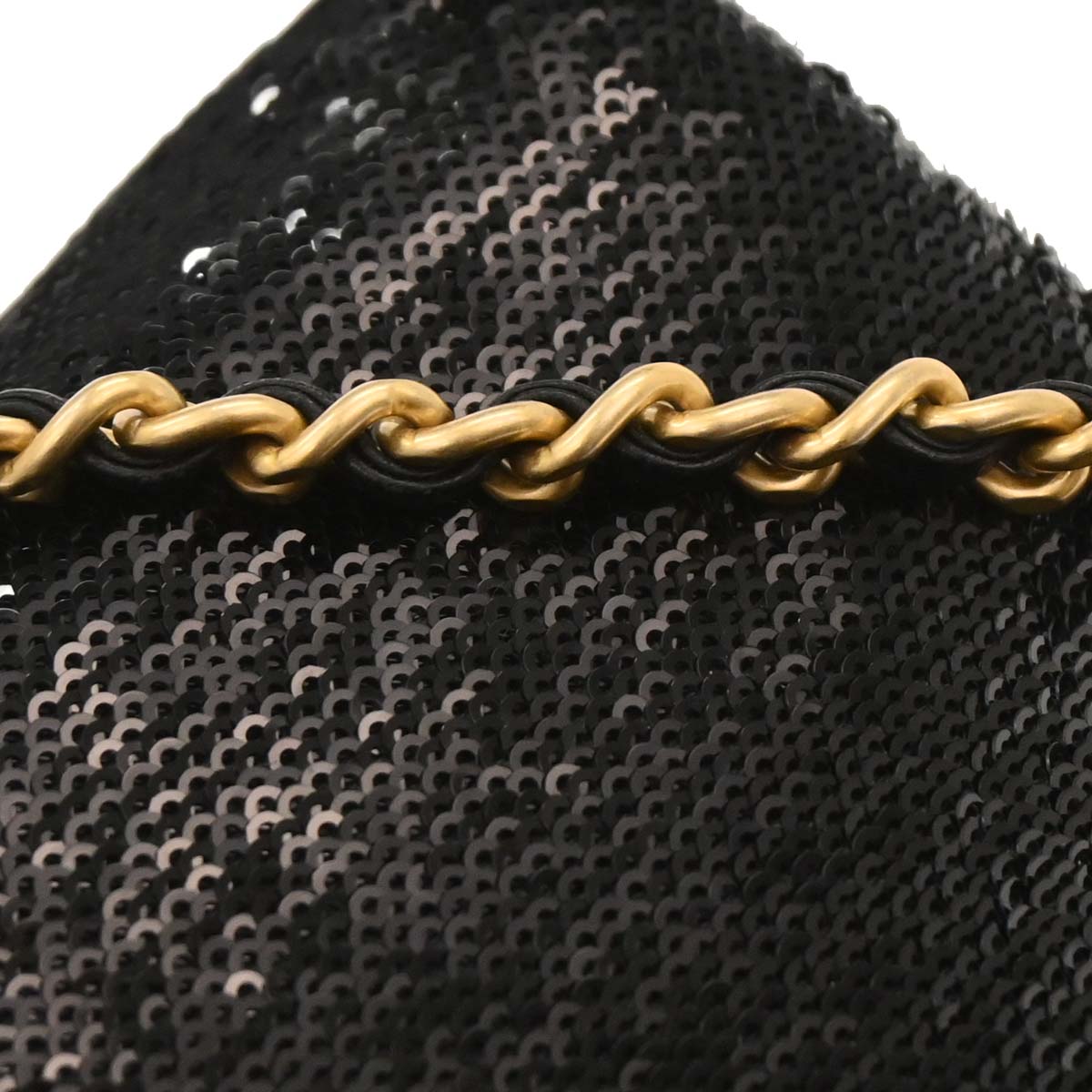 Chanel Black Sequins Dare To Disturb Shoulder Bag