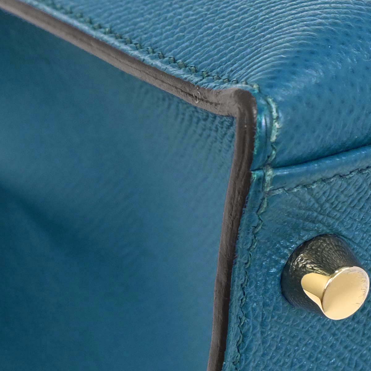 Hermes Blue Izmir Epsom Kelly 35 Sellier 2way Shoulder Handbag