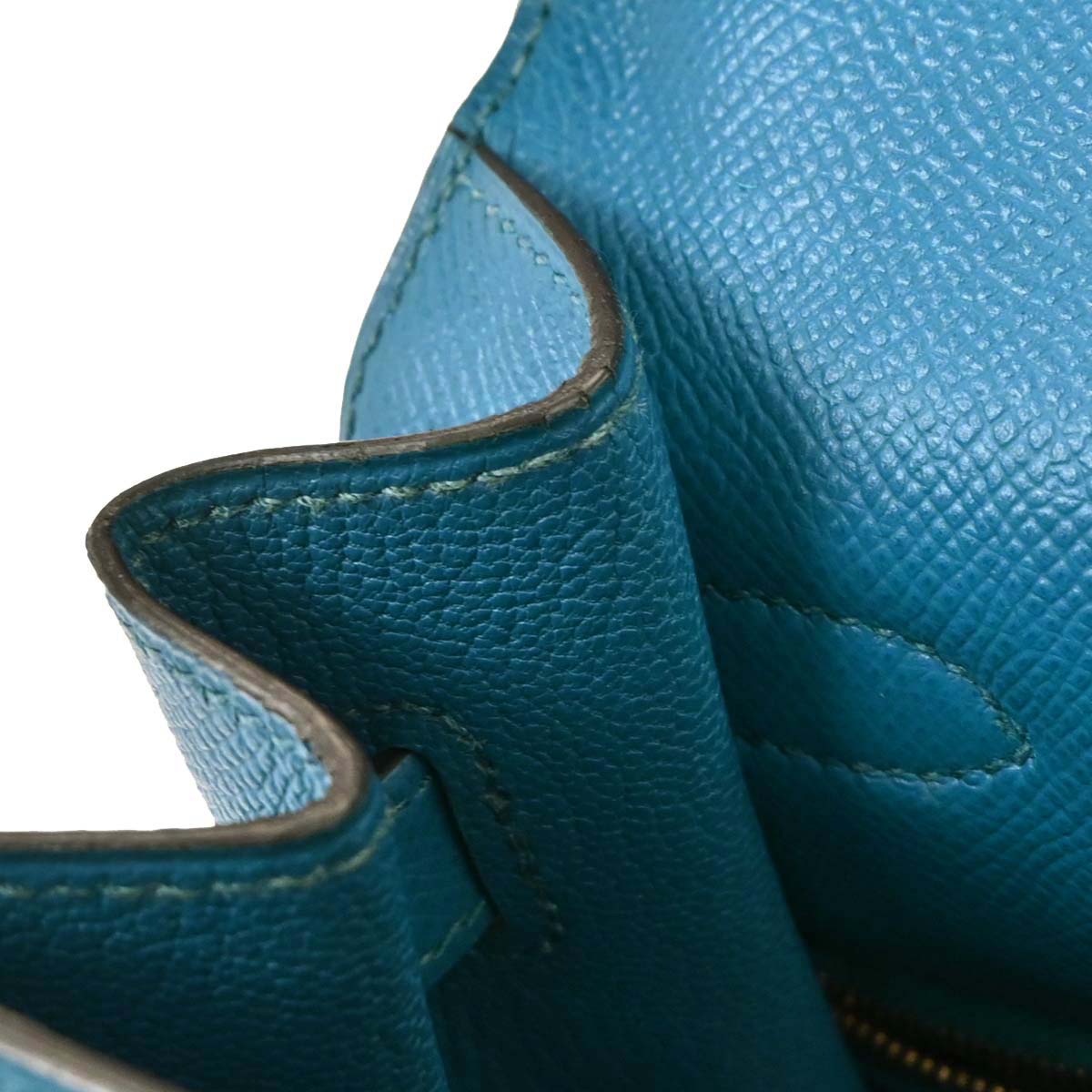 Hermes Blue Izmir Epsom Kelly 35 Sellier 2way Shoulder Handbag