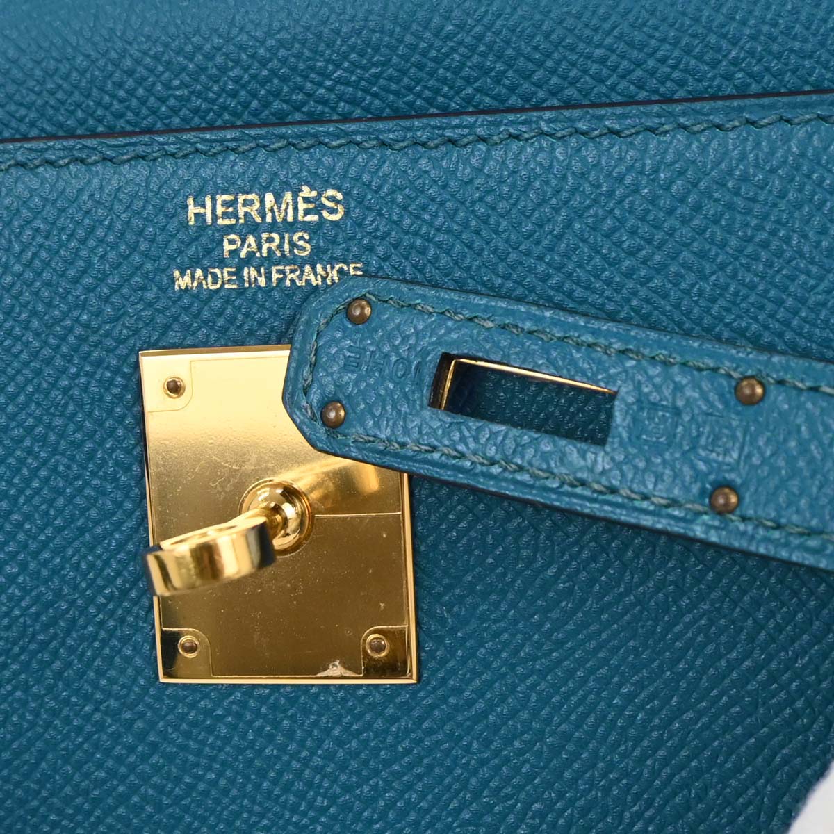 Hermes Blue Izmir Epsom Kelly 35 Sellier 2way Shoulder Handbag