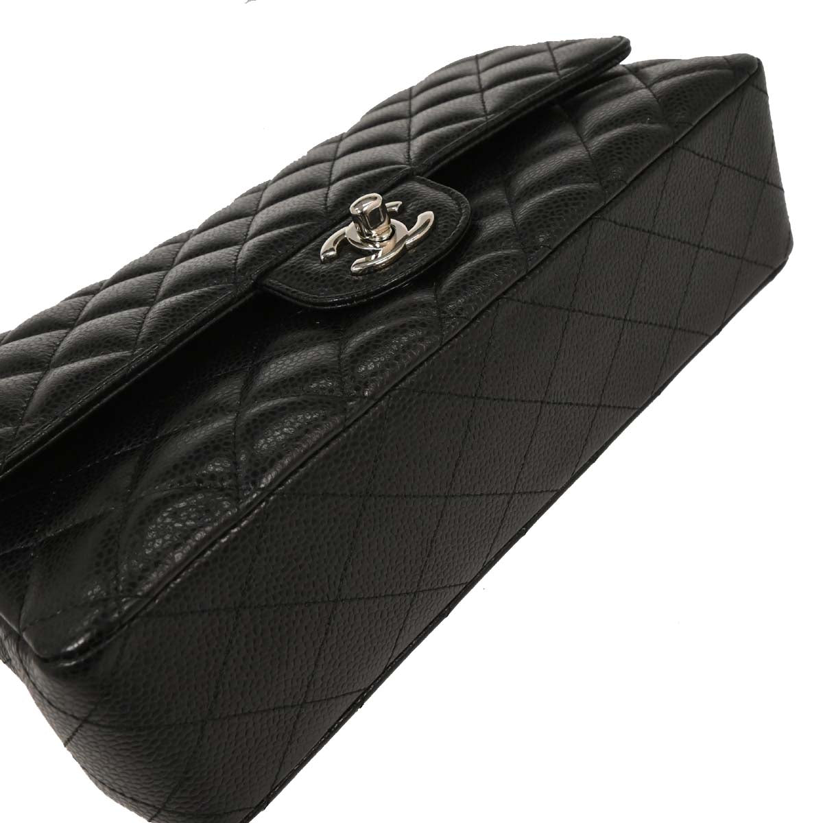 Chanel Black Caviar Medium Classic Double Flap Shoulder Bag