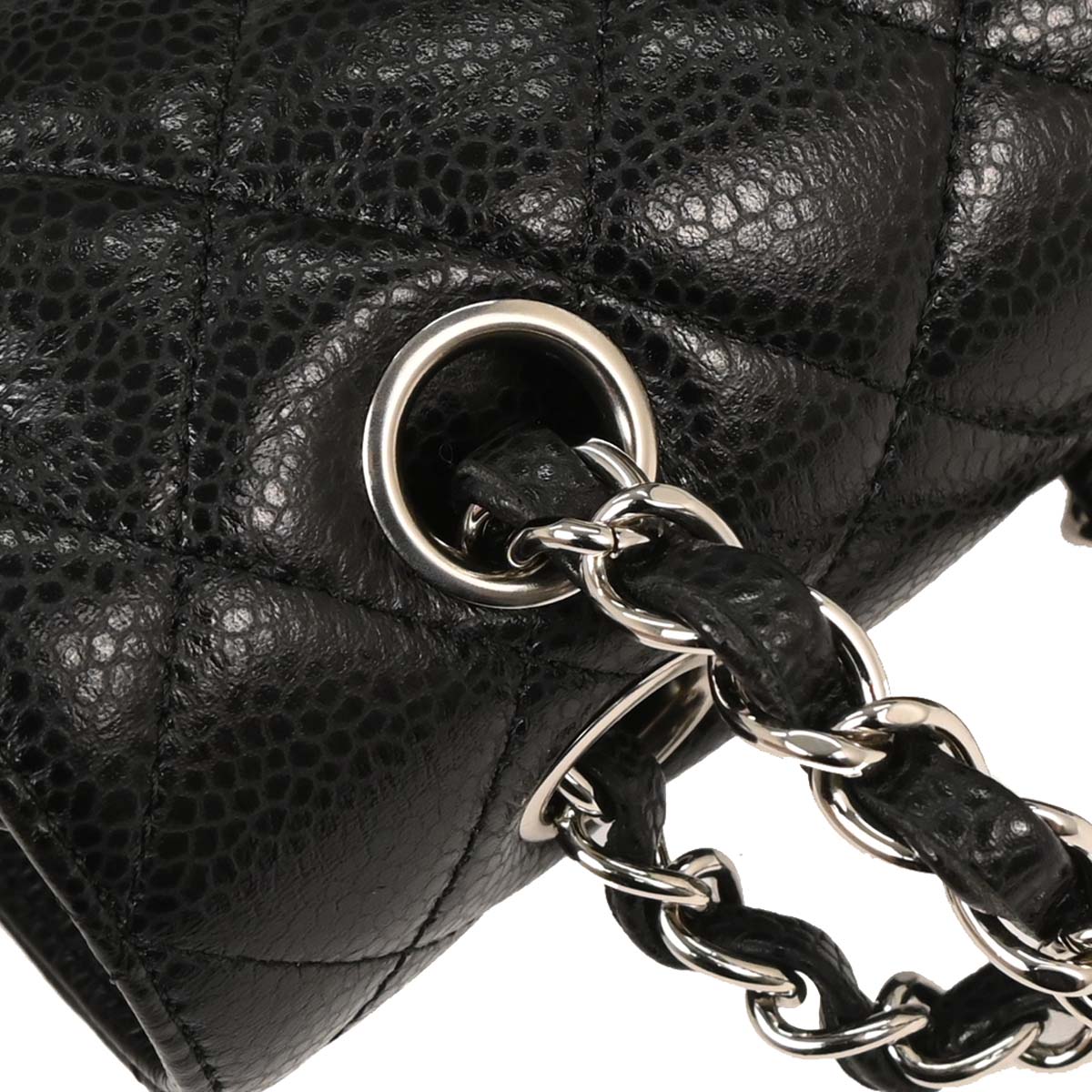 Chanel Black Caviar Medium Classic Double Flap Shoulder Bag