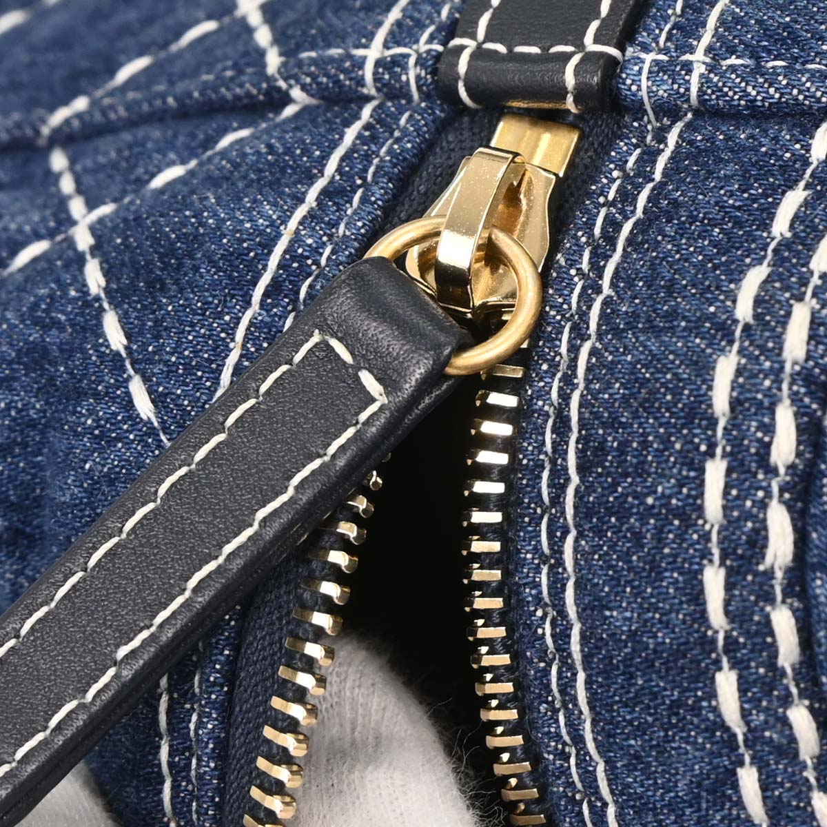 Chanel Blue Denim Vanity 2way Shoulder Handbag