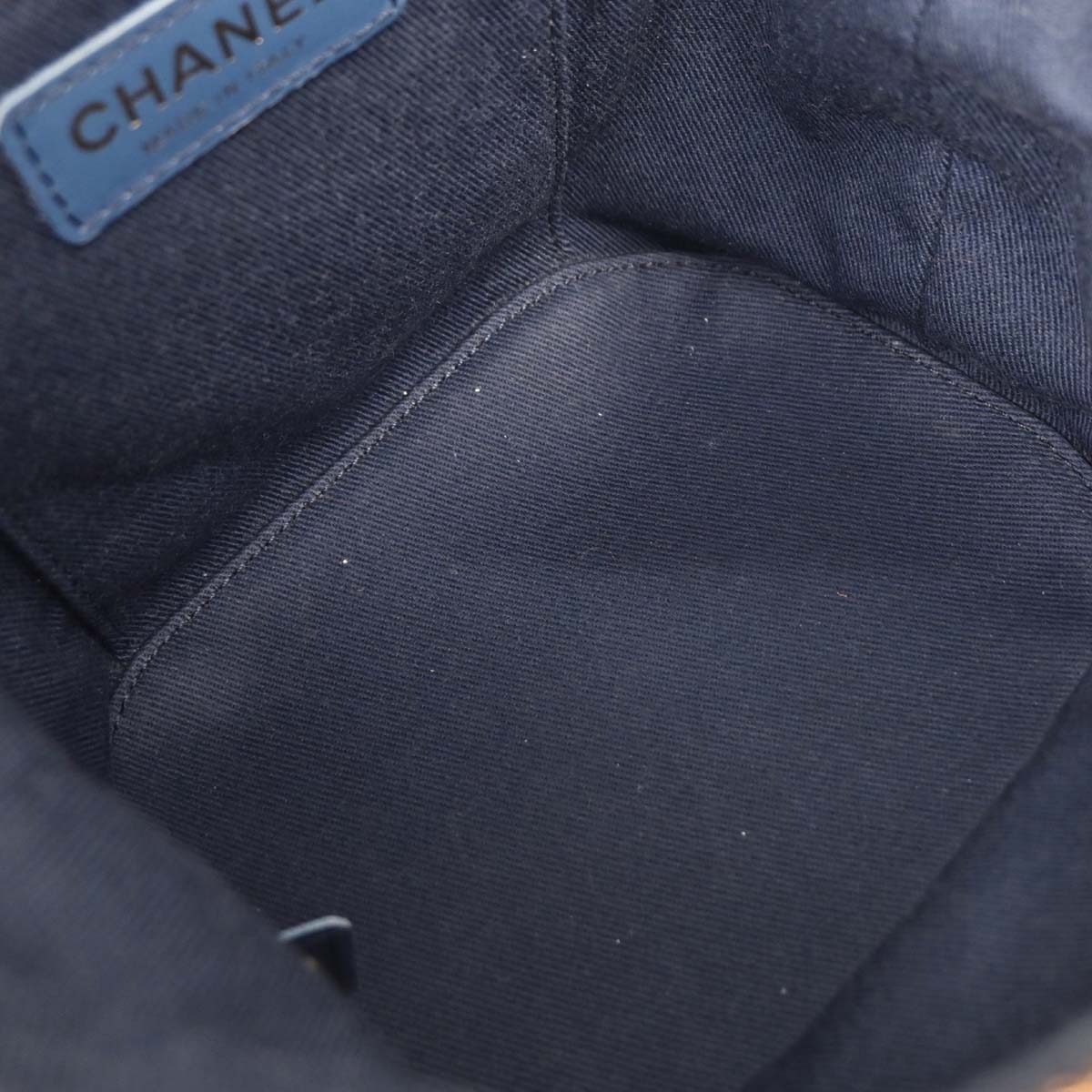 Chanel Blue Denim Vanity 2way Shoulder Handbag