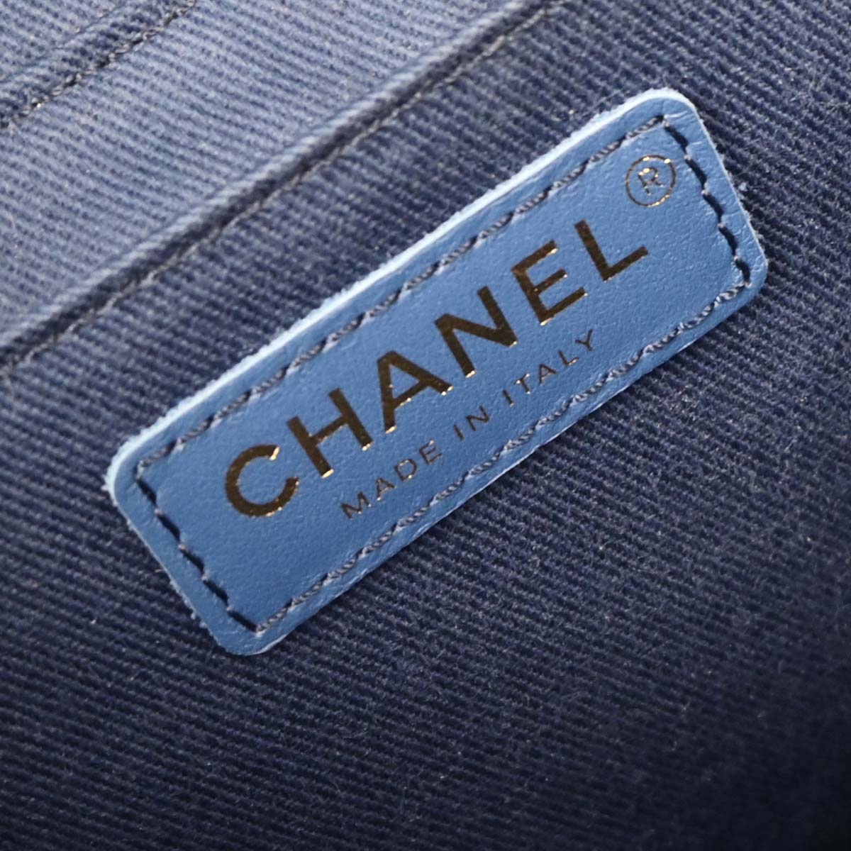 Chanel Blue Denim Vanity 2way Shoulder Handbag