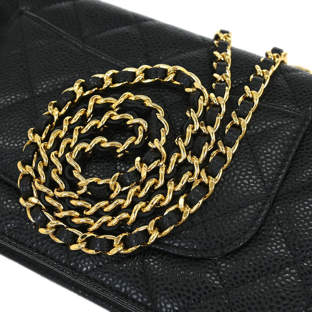 Chanel Black Caviar Classic WOC Wallet On Chain