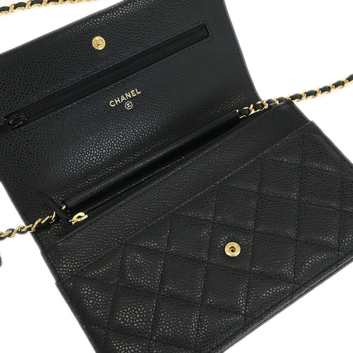 Chanel Black Caviar Classic WOC Wallet On Chain