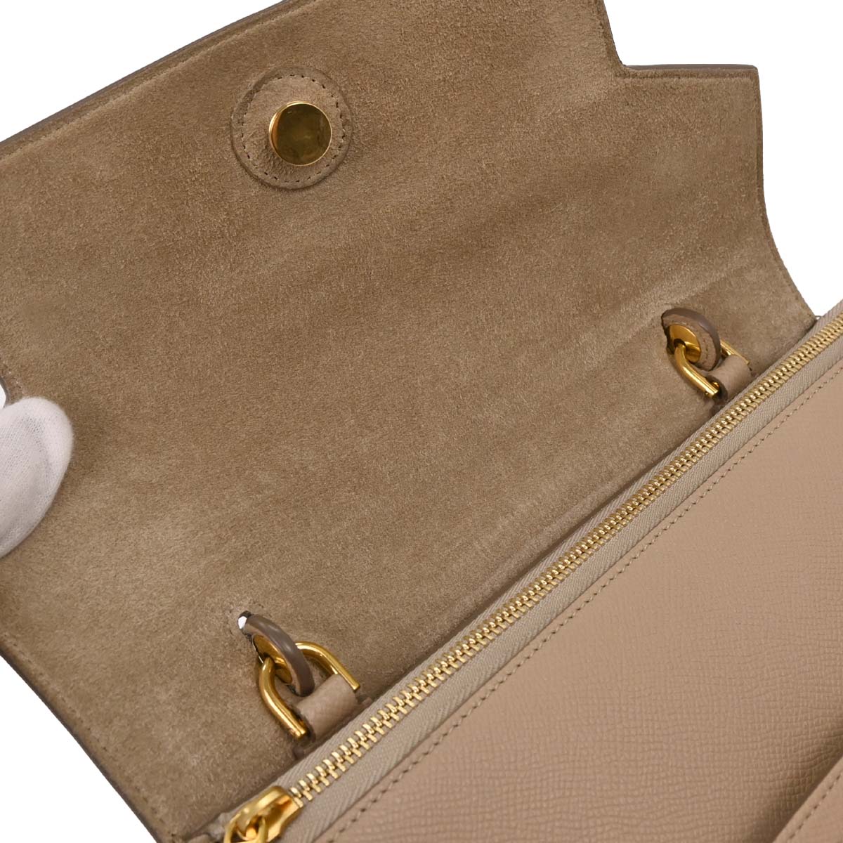 Celine Beige Belt Bag 2way Shoulder Handbag