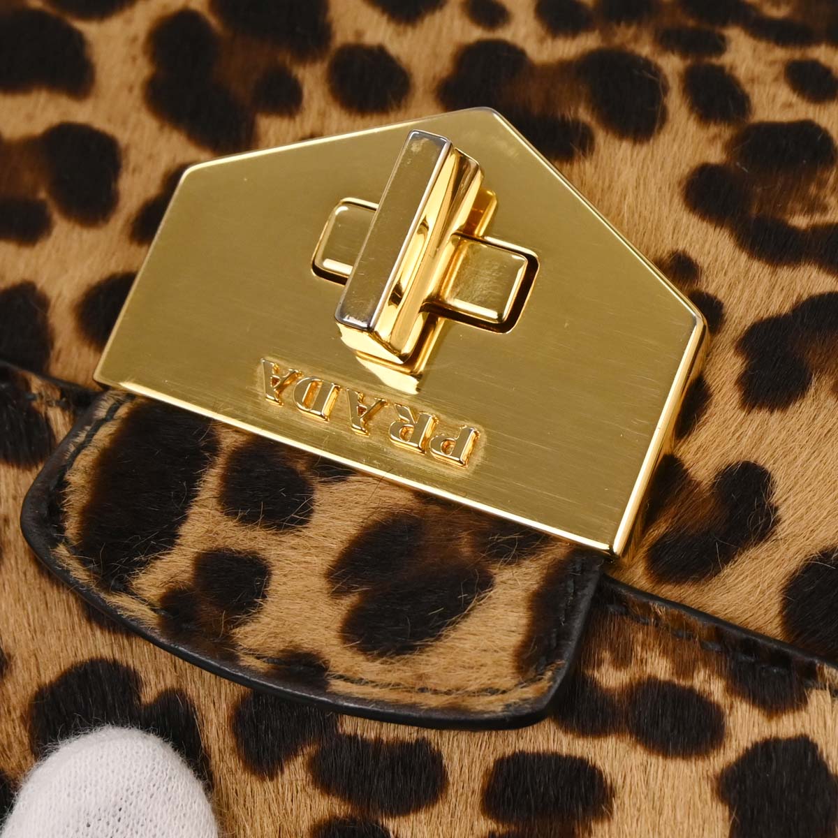 Prada * Brown Pony Hair Leopard Print Handbag