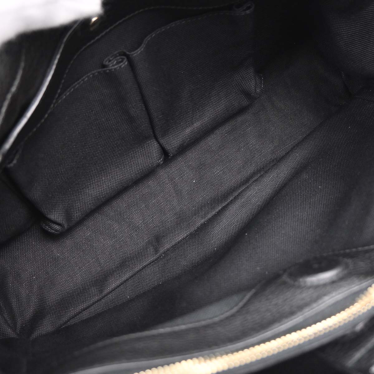 Gucci Black Calfskin Bamboo Shopper 2way Shoulder Tote Bag