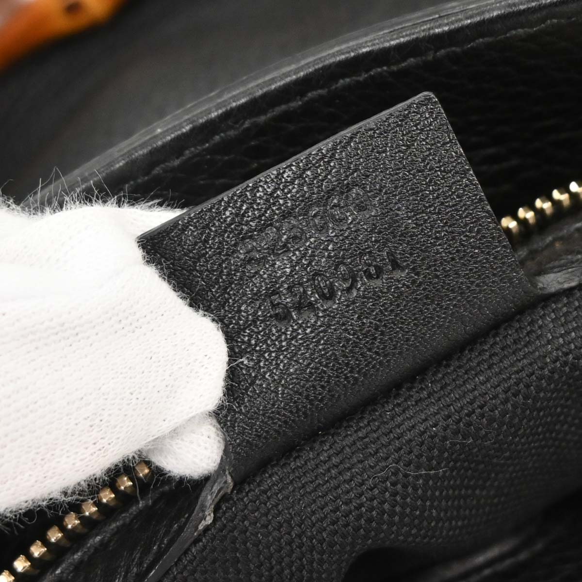 Gucci Black Calfskin Bamboo Shopper 2way Shoulder Tote Bag