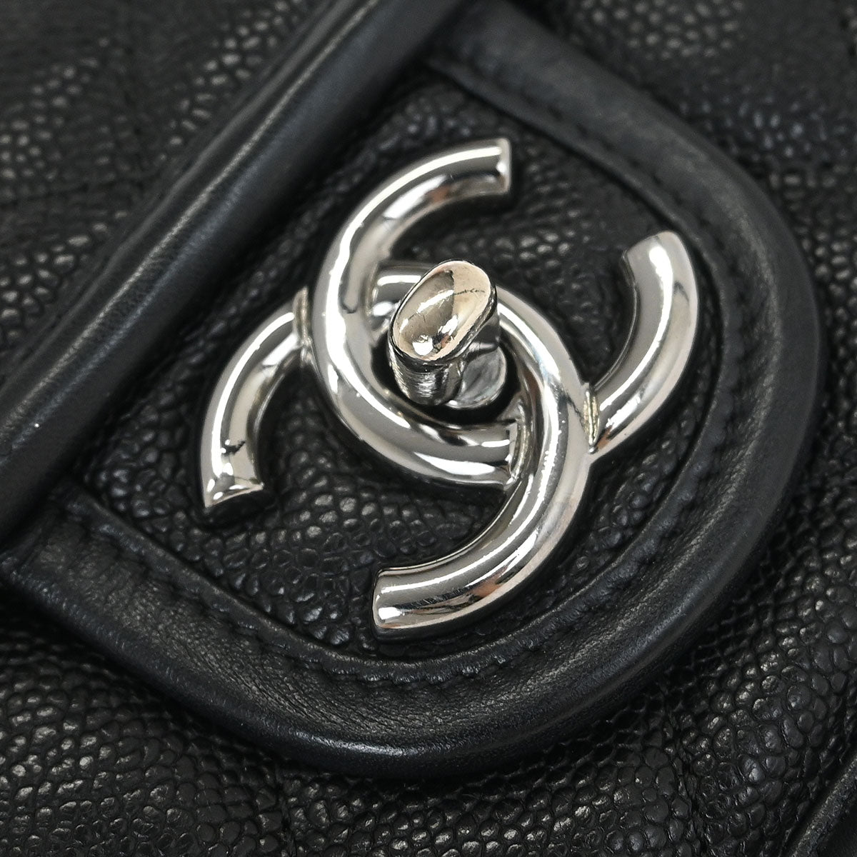 Chanel 2014-2015 Black Caviar French Riviera Shoulder Bag