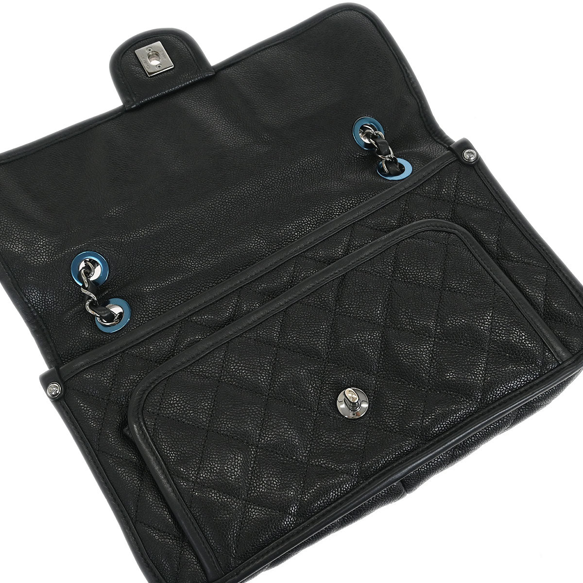 Chanel 2014-2015 Black Caviar French Riviera Shoulder Bag