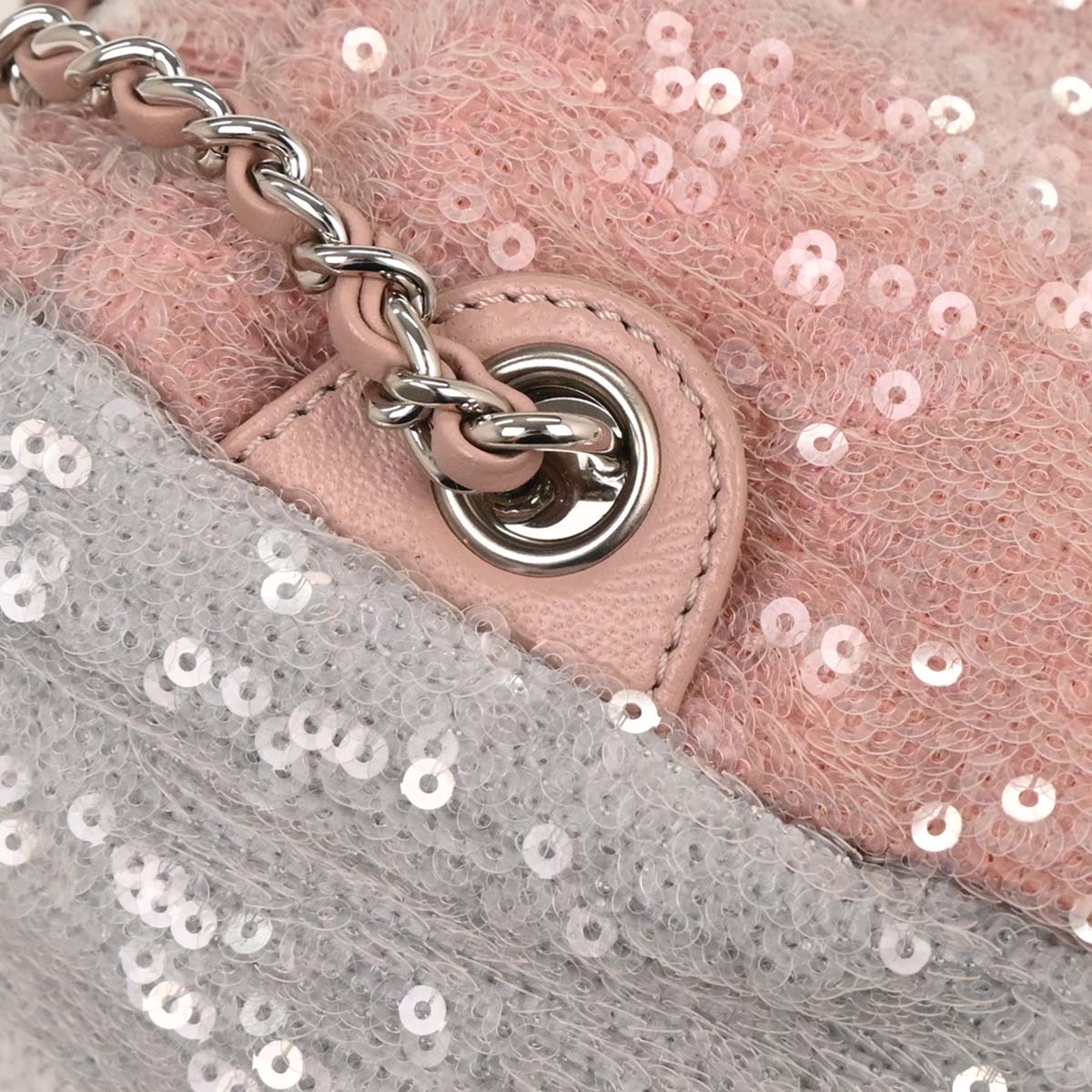 Chanel 2018 Pink Calfskin Sequins Backpack