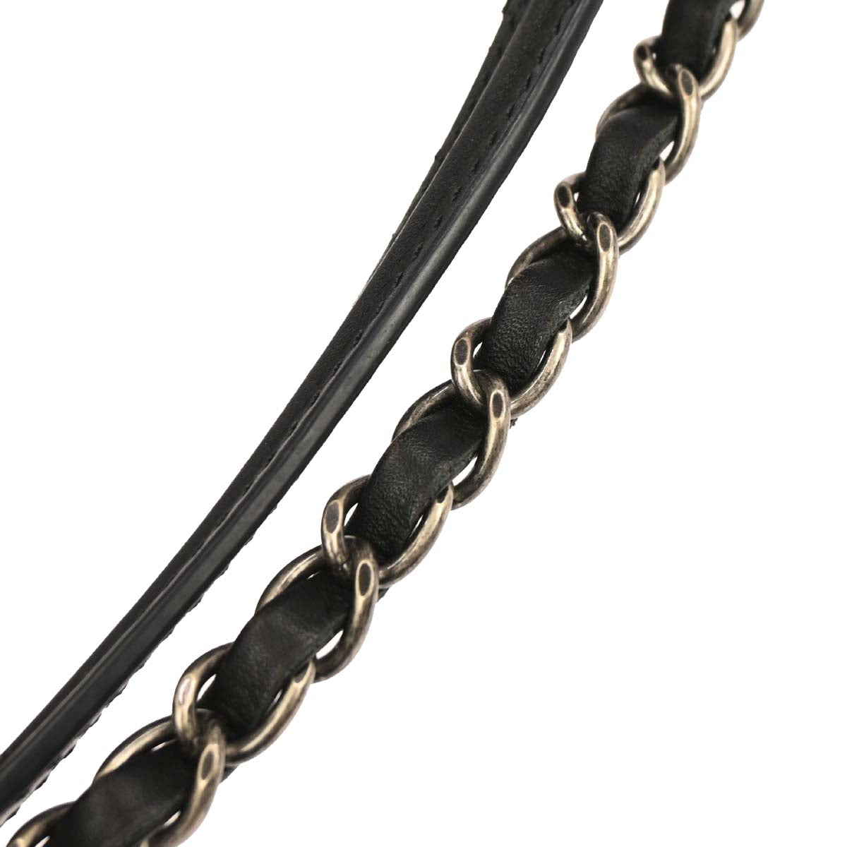 Chanel 2014-2015 Black Calfskin Wild Stitch Chain Tote Bag