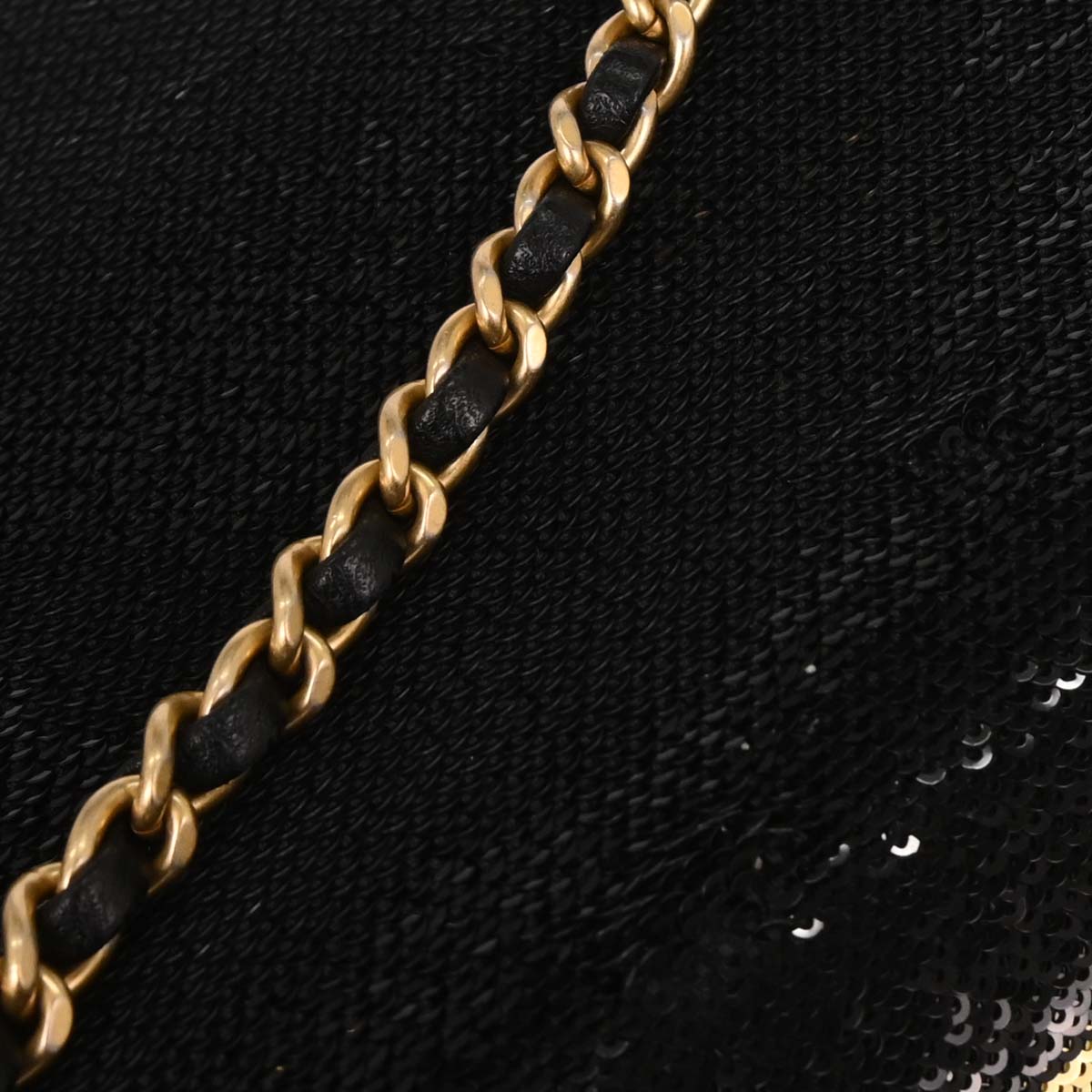 Chanel 2017-2018 Black Sequins Dare To Disturb Shoulder Bag