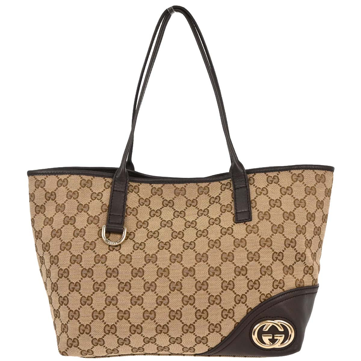 Gucci Brown Beige GG Tote Bag