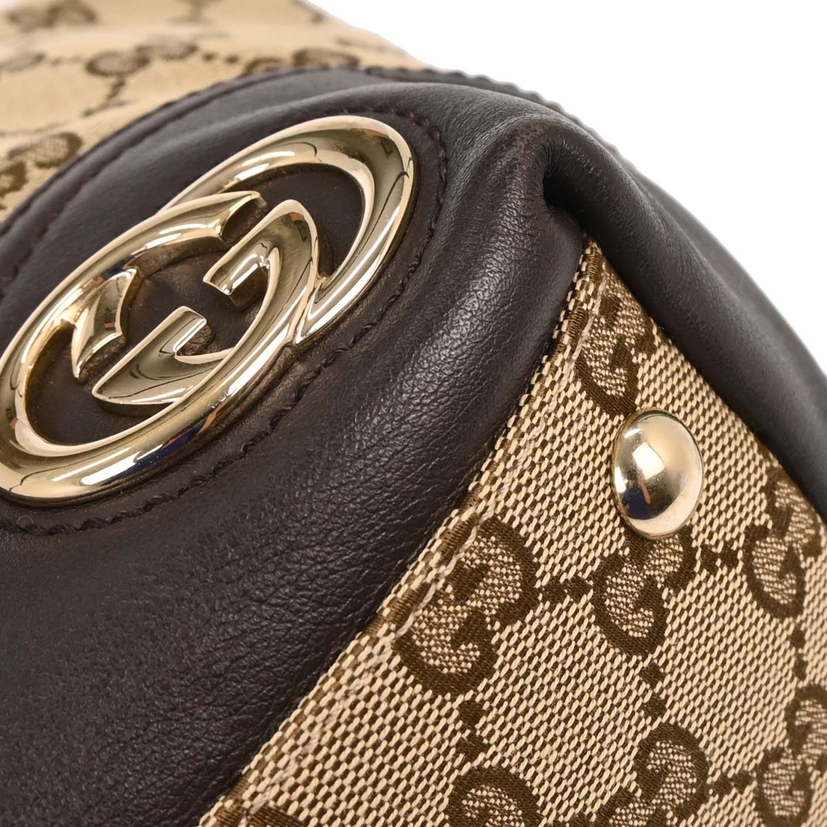 Gucci Brown Beige GG Tote Bag