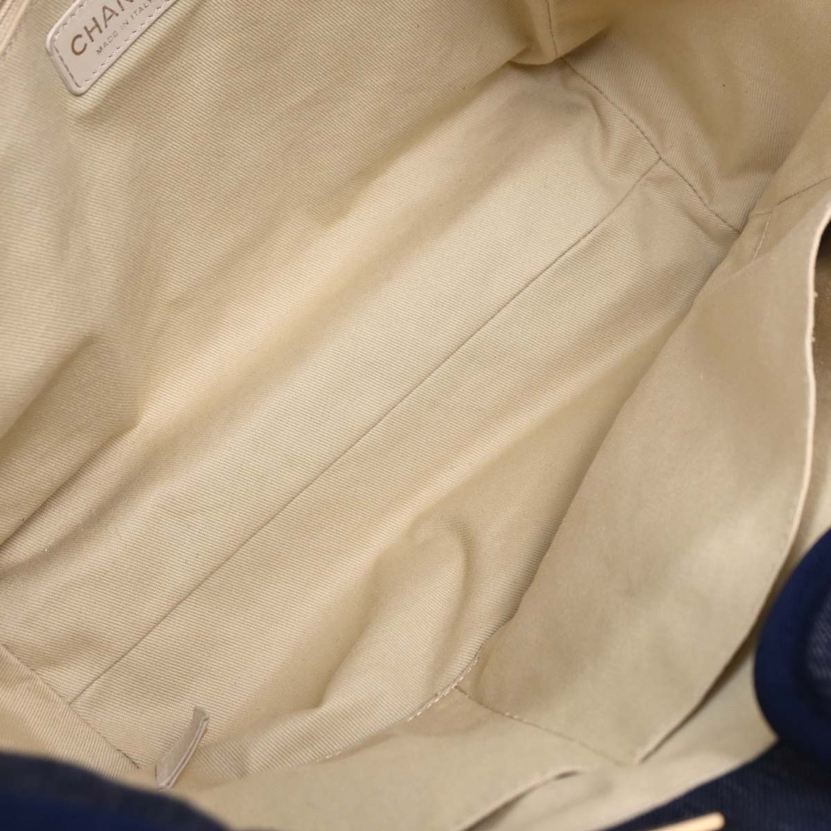 Chanel 2012-2013 Navy Denim Small Deauville Tote Handbag