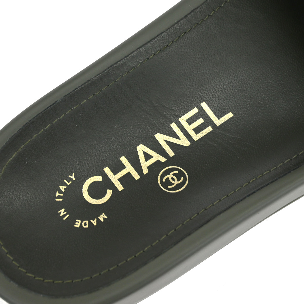Chanel *Dark Green Shoes Sandals #36