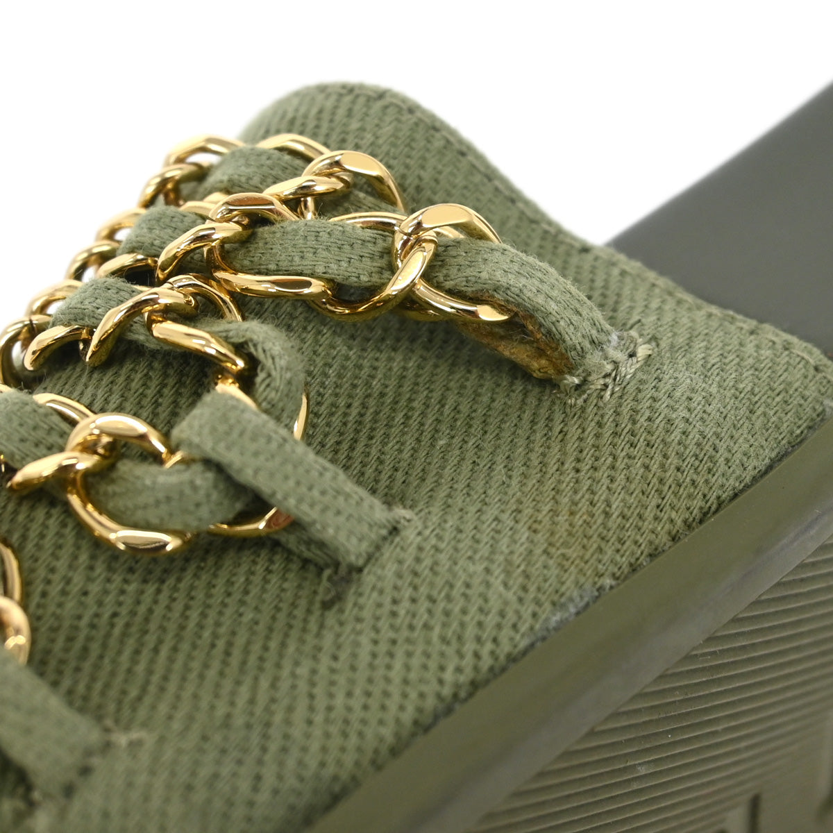 Chanel *Dark Green Shoes Sandals #36