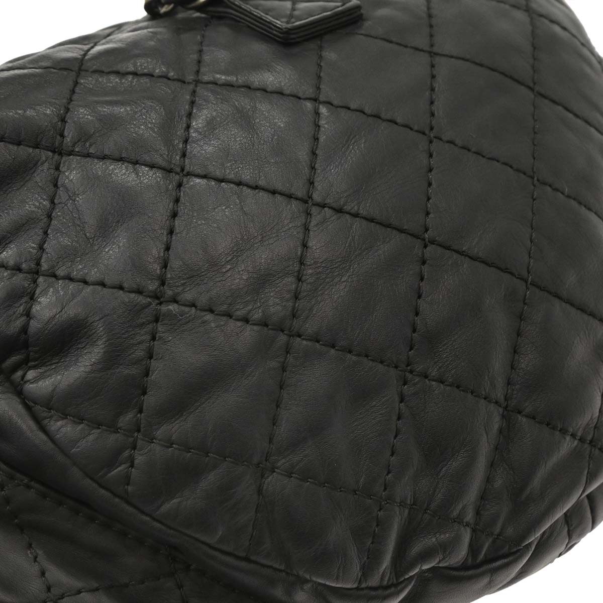 Chanel Black Calfsikin 2way Backpack Shoulder Bag