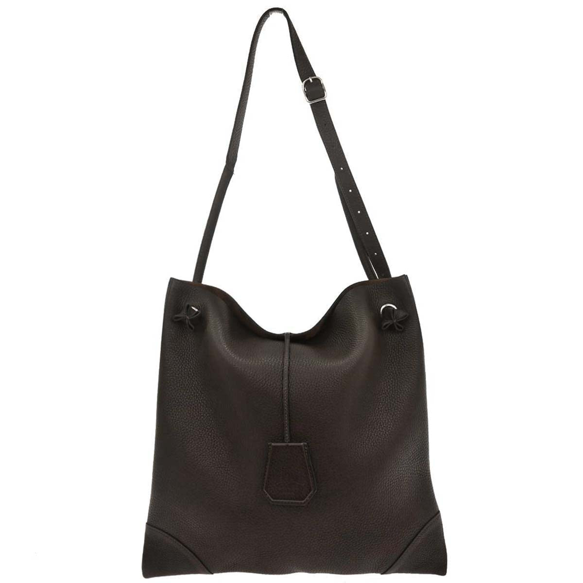 Hermes Ebene Taurillon Clemence Silky City 33 MM Shoulder Bag