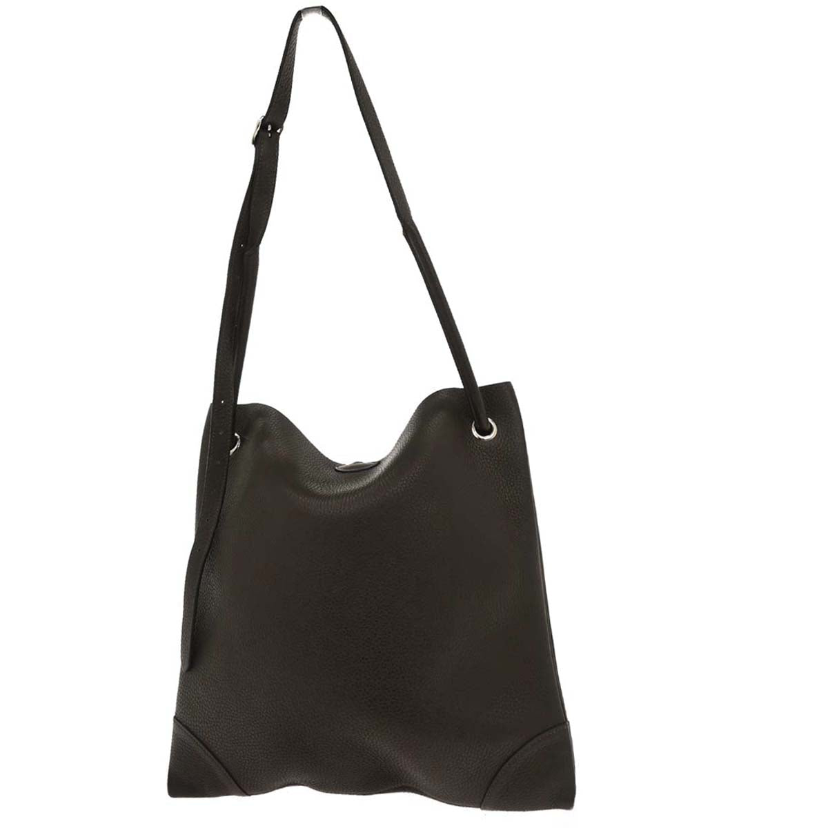 Hermes Ebene Taurillon Clemence Silky City 33 MM Shoulder Bag