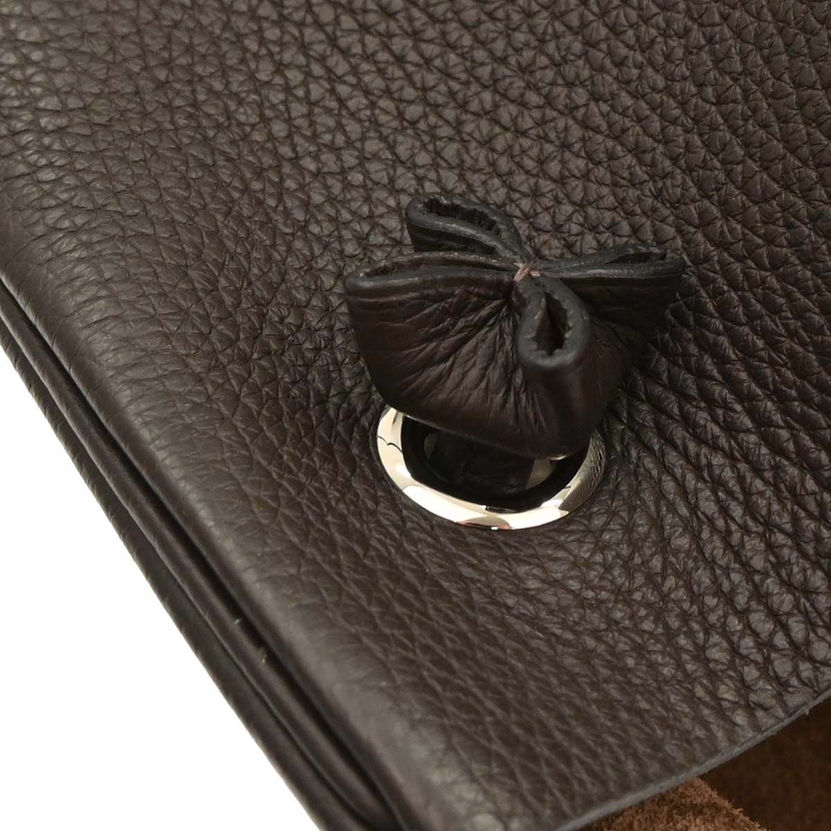 Hermes Ebene Taurillon Clemence Silky City 33 MM Shoulder Bag