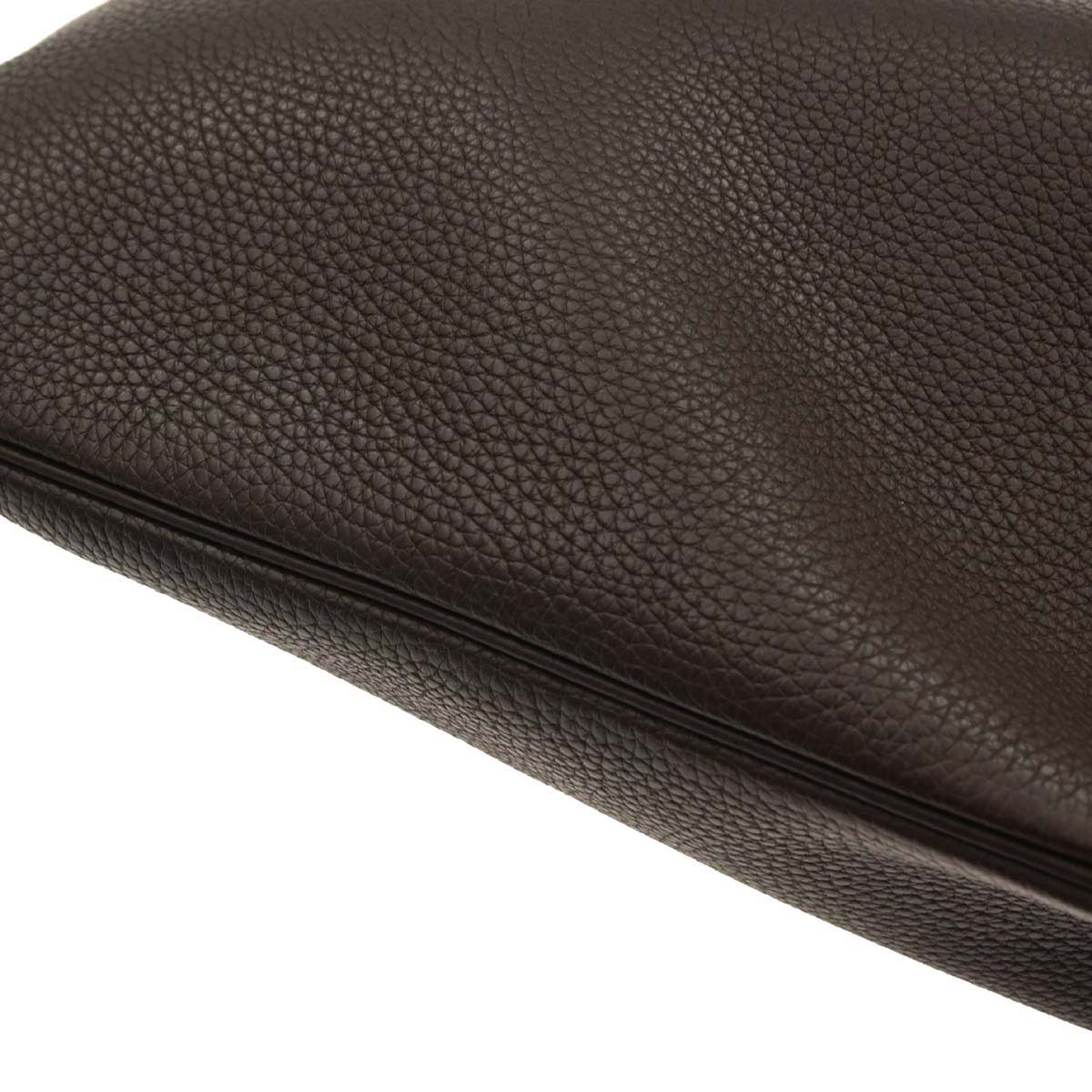 Hermes Ebene Taurillon Clemence Silky City 33 MM Shoulder Bag