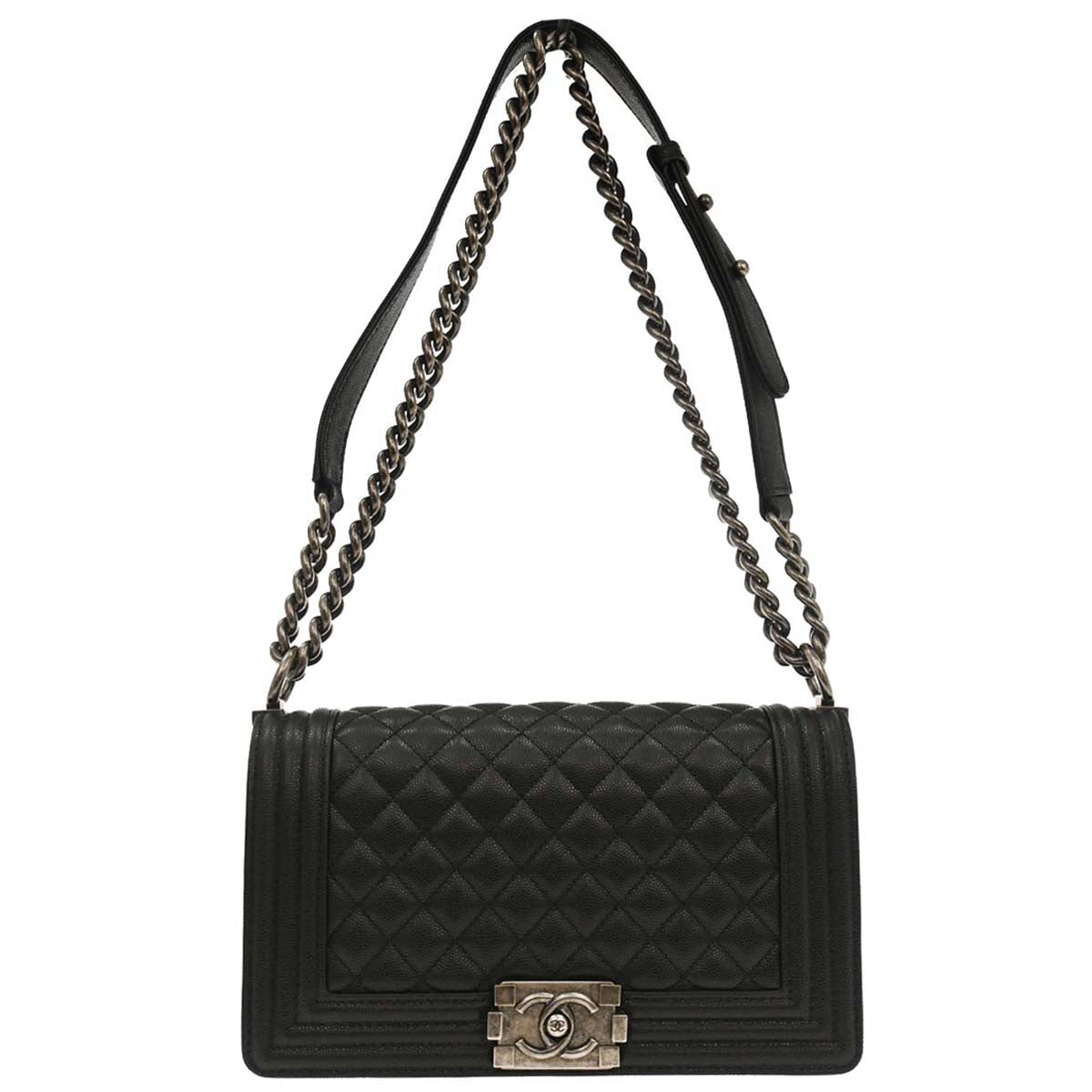 Boy Chanel 2019 Black Caviar Medium Shoulder Bag